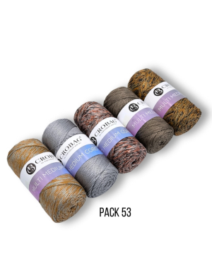 Multi Medium Cord Garn, 5er Sparpack, Kombinationen 45-66