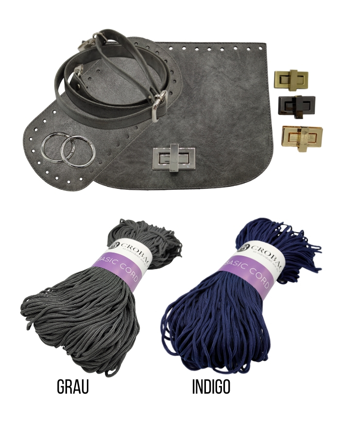 Häkelset für Tasche Vivien in vivien mit Basic Cord Garn