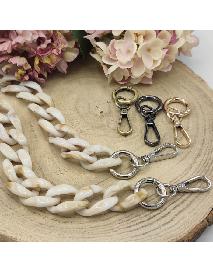 Hochwertige Acryl Taschenkette | 40 cm lang | Kettenglieder 26x40 mm