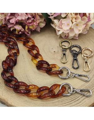 Hochwertige Acryl Taschenkette | 40 cm lang | Kettenglieder 26x40 mm