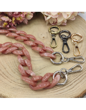 Hochwertige Acryl Taschenkette | 40 cm lang | Kettenglieder 26x40 mm