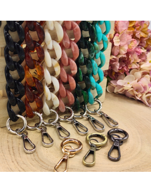 Hochwertige Acryl Taschenkette | 40 cm lang | Kettenglieder 26x40 mm