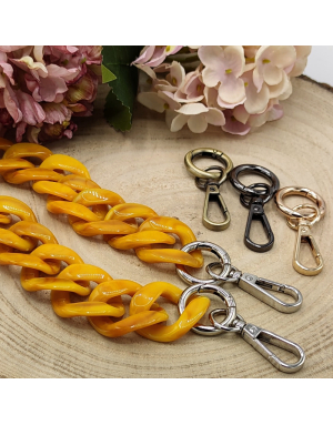 Hochwertige Acryl Taschenkette | 40 cm lang | Kettenglieder 33x40 mm