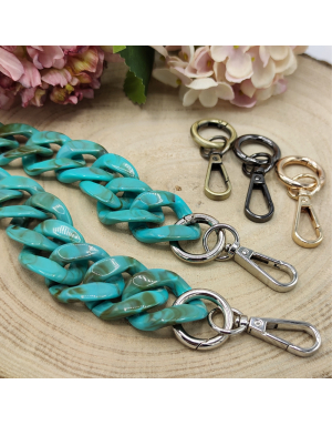 Hochwertige Acryl Taschenkette | 40 cm lang | Kettenglieder 33x40 mm