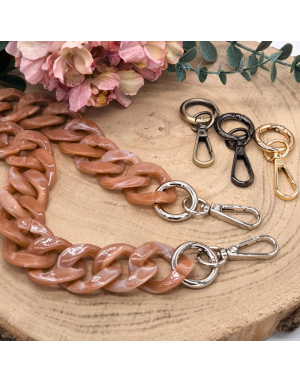 Hochwertige Acryl Taschenkette | 40 cm lang | Kettenglieder 33x40 mm