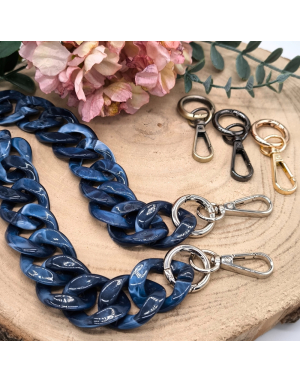 Hochwertige Acryl Taschenkette | 40 cm lang | Kettenglieder 33x40 mm