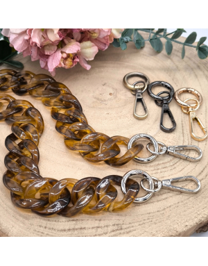 Hochwertige Acryl Taschenkette | 40 cm lang | Kettenglieder 33x40 mm