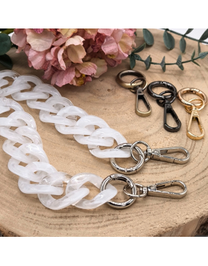 Hochwertige Acryl Taschenkette | 40 cm lang | Kettenglieder 33x40 mm