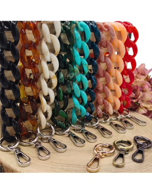 Hochwertige Acryl Taschenkette | 70 cm lang | Kettenglieder 26x40 mm