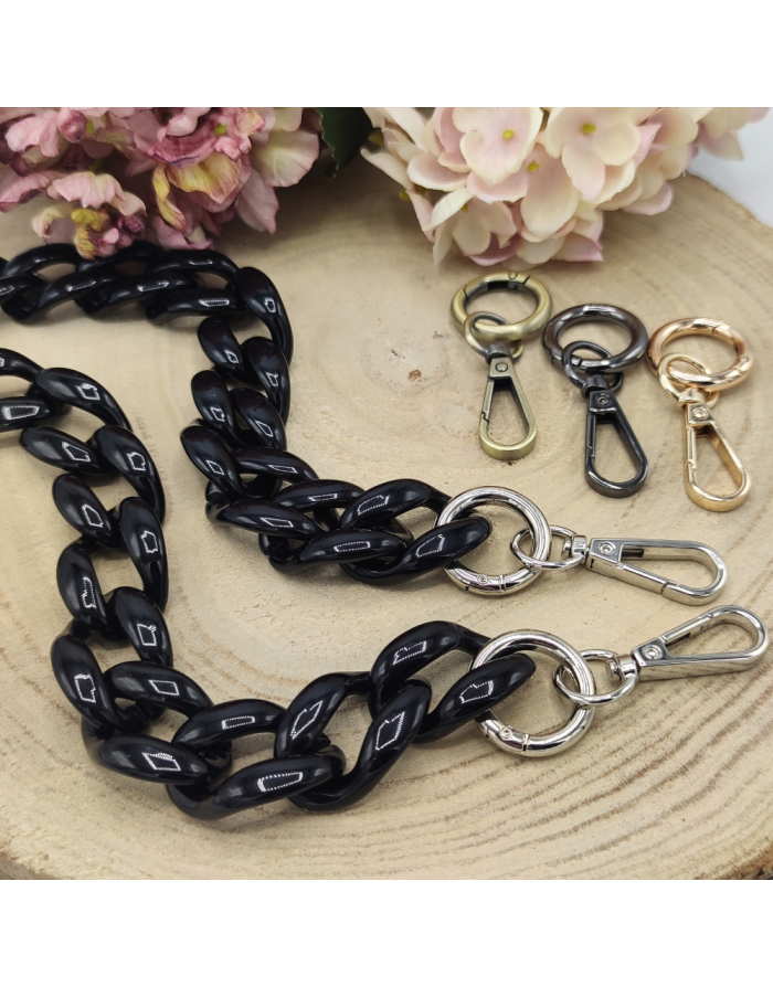 Hochwertige Acryl Taschenkette | 70 cm lang | Kettenglieder 26x40 mm