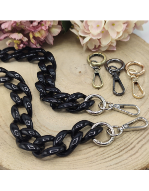 Hochwertige Acryl Taschenkette | 70 cm lang | Kettenglieder 26x40 mm