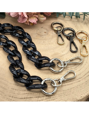 Hochwertige Acryl Taschenkette | 70 cm lang | Kettenglieder 26x40 mm