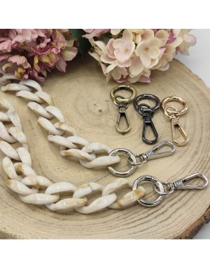 Hochwertige Acryl Taschenkette | 70 cm lang | Kettenglieder 26x40 mm