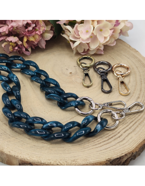 Hochwertige Acryl Taschenkette | 70 cm lang | Kettenglieder 26x40 mm