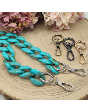 Hochwertige Acryl Taschenkette | 70 cm lang | Kettenglieder 26x40 mm