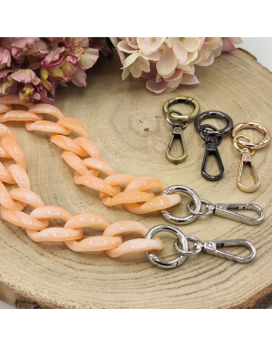 Hochwertige Acryl Taschenkette | 70 cm lang | Kettenglieder 26x40 mm