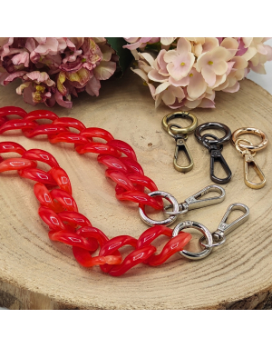 Hochwertige Acryl Taschenkette | 70 cm lang | Kettenglieder 26x40 mm