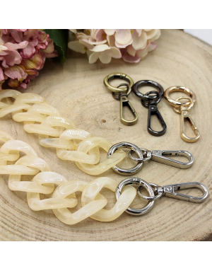 Hochwertige Acryl Taschenkette | 70 cm lang | Kettenglieder 33x40 mm