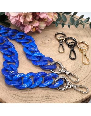 Hochwertige Acryl Taschenkette | 70 cm lang | Kettenglieder 33x40 mm