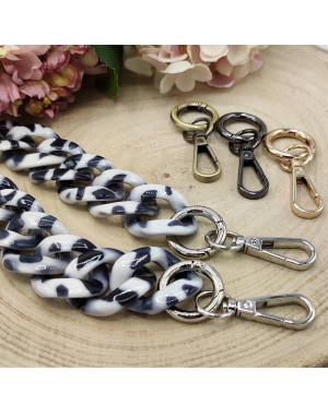 Hochwertige Acryl Taschenkette | 70 cm lang | Kettenglieder 33x40 mm