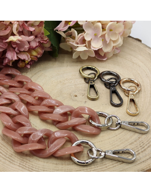 Hochwertige Acryl Taschenkette | 70 cm lang | Kettenglieder 33x40 mm