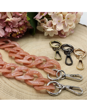 Hochwertige Acryl Taschenkette | 70 cm lang | Kettenglieder 33x40 mm