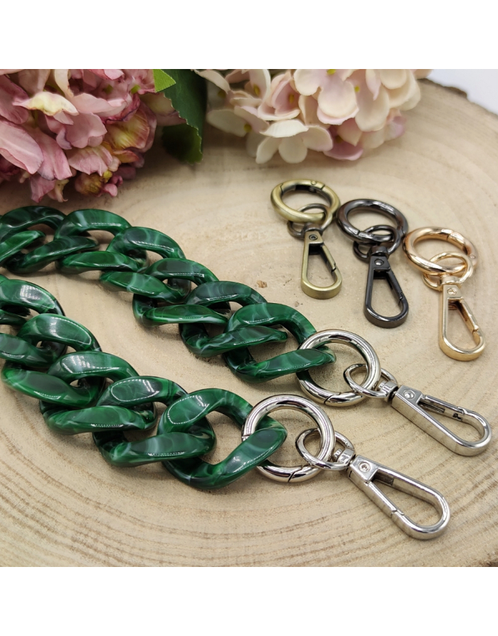 Hochwertige Acryl Taschenkette | 70 cm lang | Kettenglieder 33x40 mm