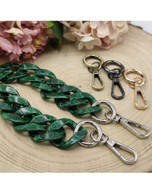 Hochwertige Acryl Taschenkette | 70 cm lang | Kettenglieder 33x40 mm