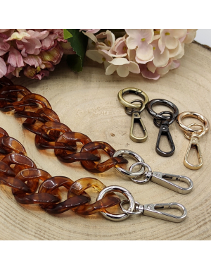 Hochwertige Acryl Taschenkette | 70 cm lang | Kettenglieder 33x40 mm