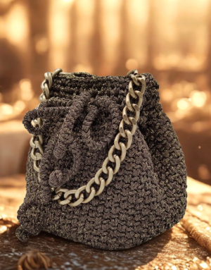 Häkelset für Tasche Romy mit Metallic Cord Garn