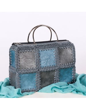 Häkelset für Tasche Patrizia in graubeige mit Medium Cord Garn