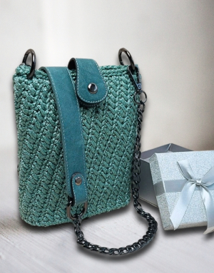 Häkelset für Tasche Fenja in grau mit Medium Cord Garn