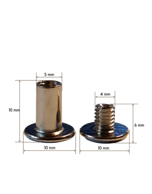 10 Schraubnieten, 10mm