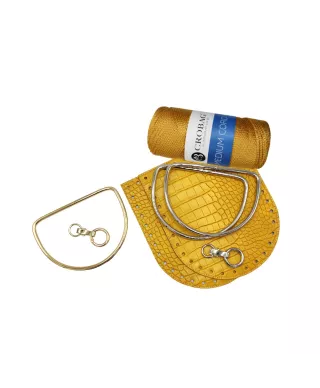 Set Lea croco yellow / antikgold