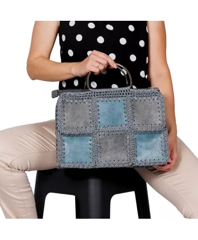 Häkelset für Tasche Patrizia in schwarz mit Medium Cord Garn