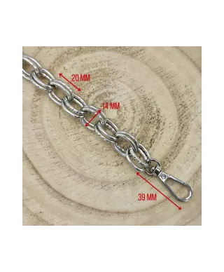 14mm Kette alu, doppelt, 100cm