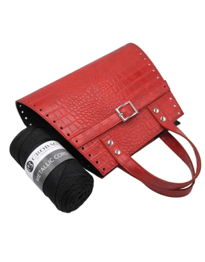 Set Maggy Kroko rot / Metallic