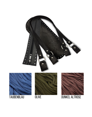 Häkelset für Tasche Tabea in schwarz mit Soft Ribbon Garn