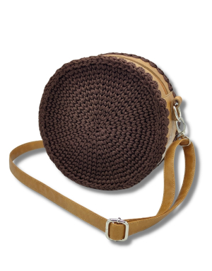 Häkelset für Tasche Barbara in granatapfel mit Soft Cord Garn
