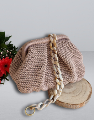 Häkelset für Tasche Grace in grün mit Soft Cord Garn