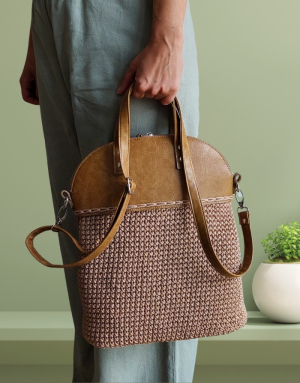 Häkelset für Tasche Sonja in blau mit Soft Cord Garn