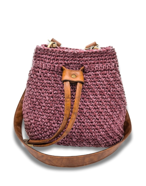 Häkelset für Tasche Marie in schwarz mit Multi Medium Cord Garn