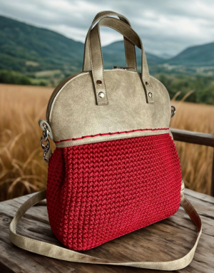 Häkelset für Tasche Sonja in altrose mit Soft Cord Garn