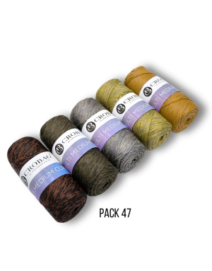 Multi Medium Cord Garn, 5er Sparpack, Kombinationen 45-66